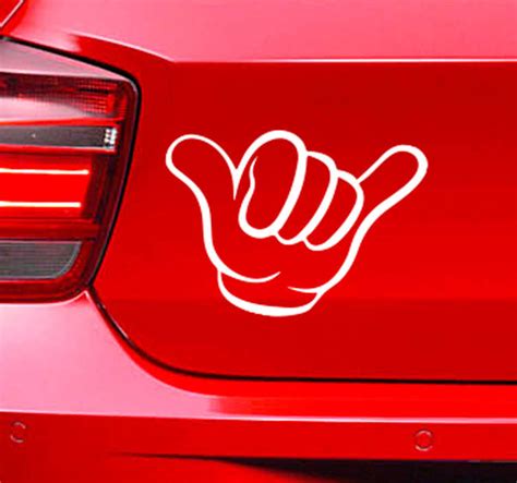 Fun Hand Monocolour Car Sticker - TenStickers