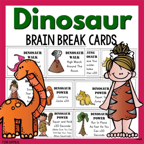 Dinosaur Themed Brain Breaks - Pink Oatmeal Shop