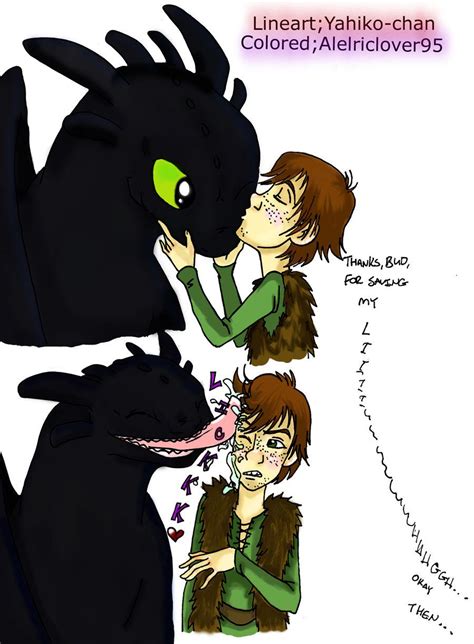 Dragon Kiss by alelriclover95 on deviantART | Dragon kiss, Hiccup and ...