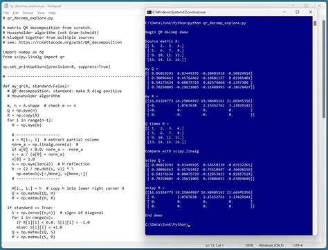 Matrix QR Decomposition from Scratch using Householder Algorithm ...