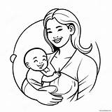 Happy Breastfeeding Mom Coloring Page 62924 49785 sketch template