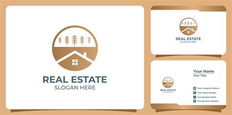 real estate logo and business card set 7957984 Vector Art at Vecteezy