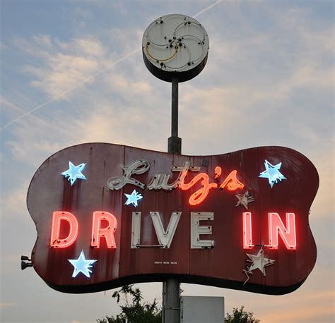 Lutz's Drive-in | Vintage neon signs, Old neon signs, Vintage signs for sale