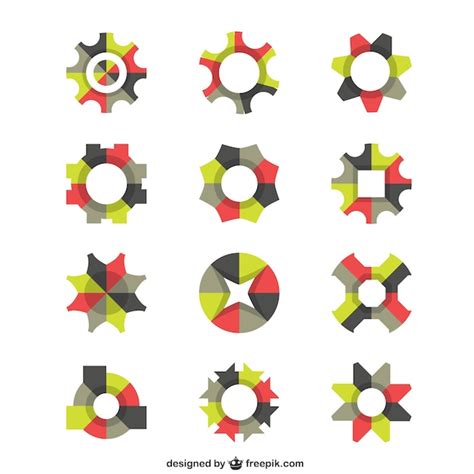 Free Vector | Abstract starry logos