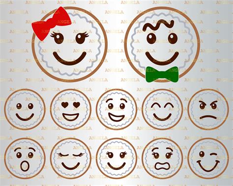 Gingerbread Face SVG Gingerbread Svg Christmas Svg | Etsy