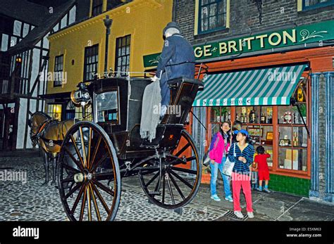 View of Kirkgate, a recreated Victorian Street at the York Castle Museum, York, North Yorkshire ...