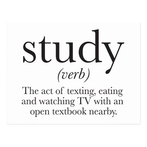 The truth about studying postcard | Zazzle.com in 2021 | School quotes funny, School quotes ...