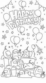 Happy Birthday Coloring Pages For Girls Book  sketch template