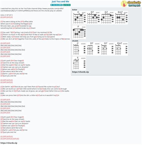 Chord: Just You and Me - tab, song lyric, sheet, guitar, ukulele | chords.vip