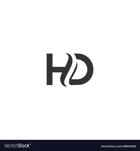 Hd letter type logo design template Royalty Free Vector