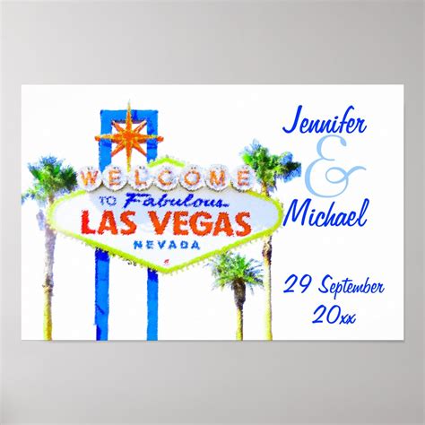 Las Vegas Wedding Party Sign | Zazzle