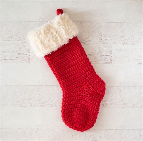 Classic Christmas Crochet Stocking - Crochet 365 Knit Too