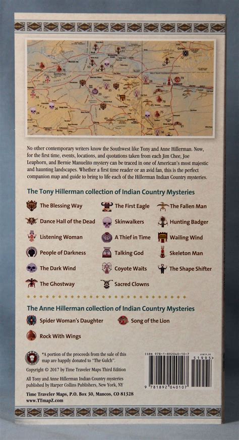 The Hillerman Indian Country Map & Guide (Signed X2) by [Hillerman ...