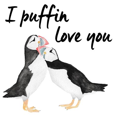 I Puffin Love You Card / Puffins / Funny Couple Card / - Etsy UK