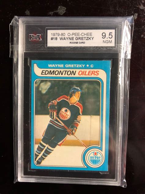 1979-80 O-PEE-CHEE #18 WAYNE GRETZKY -ROOKIE CARD- (9.5 NGM) KSA GRADED