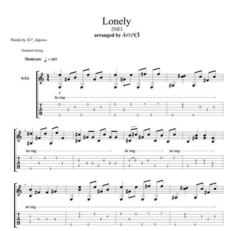 2NE1 Lonely Guitar Chords | Guitar chords, Lonely, 2ne1