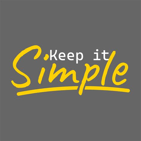 Keep it Simple Lettering 18939098 Vector Art at Vecteezy