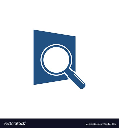 Magnifying glass searching logo icon graphic Vector Image