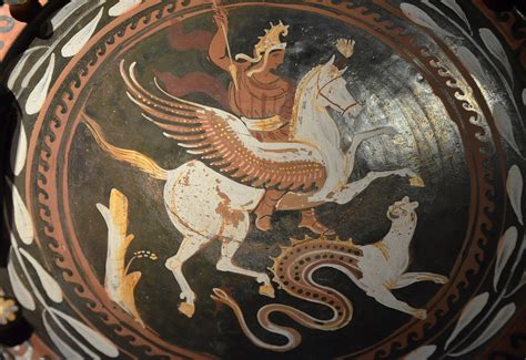 Bellerophon riding Pegasus and the Chimera (Illustration) - World ...