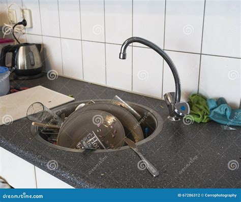 Filthy dishes stock photo. Image of home, cooking, keeping - 67286312