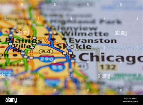 Skokie illinois map hi-res stock photography and images - Alamy