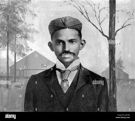 Mahatma Gandhi In South Africa 1895 early photo in tie coat hat Stock Photo: 3429767 - Alamy