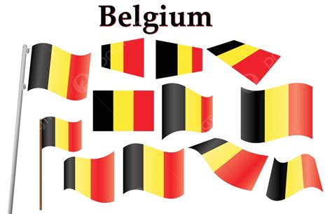 Flag Of Belgium Yellow Flagpole Illustration Vector, Yellow, Flagpole, Illustration PNG and ...