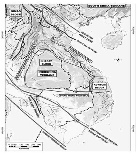 General Tectonic Map of Khorat Plateau. | Download High-Quality ...