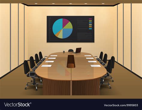 Conference room interior design Royalty Free Vector Image