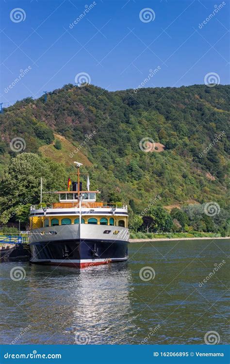 Classic Passenger Ship at the River Rhine in Boppard Stock Image - Image of rheinland, transport ...