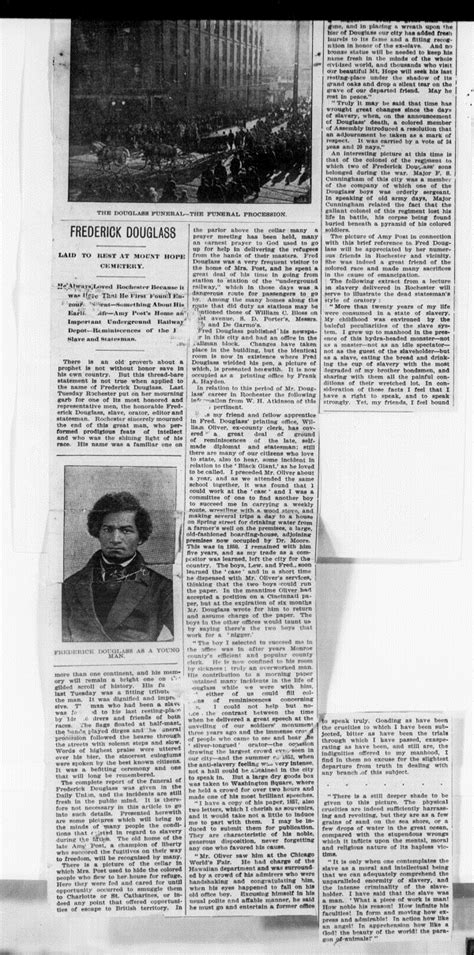 News Article on the Funeral of Frederick Douglass