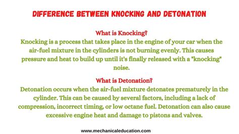 Difference Between Knocking and Detonation - Mechanicaleducation.com - Mechanical Education