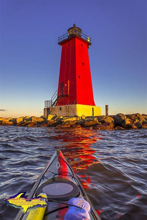 Michigan Photography ~ Manistique Lighthouse Kayaking-9870 – Seward's Wood-n-Crafts/Michigan ...