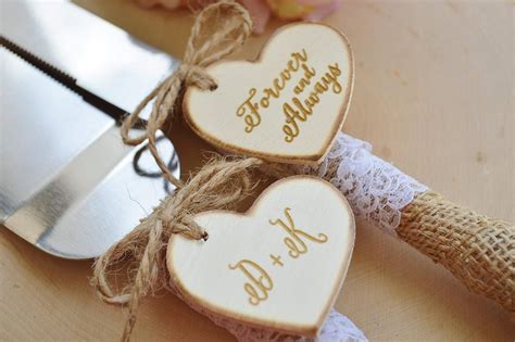 Amazon.com: Wedding Cake Knife and Server Set Rustic Rustic Burlap and ...