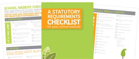 Ofsted checklist and statutory requirements for school websites