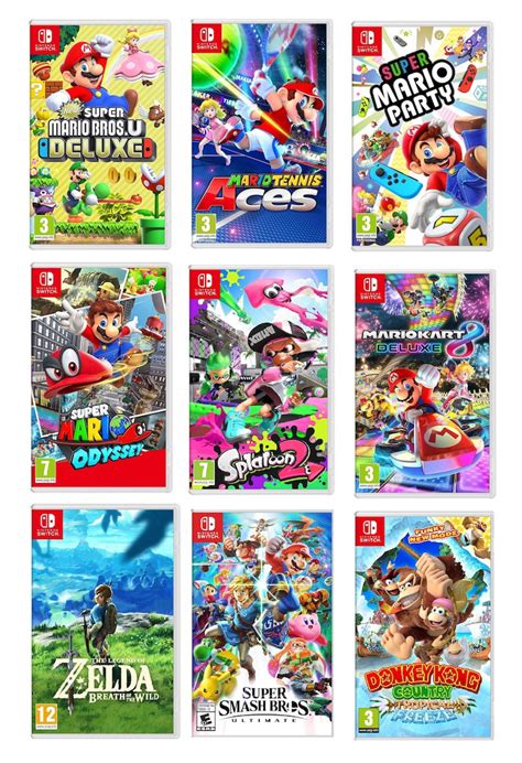 Nintendo Switch 2 Game Bundle - Super Mario Smash Bros, Zelda, Splatoon, Donkey Kong + More ...