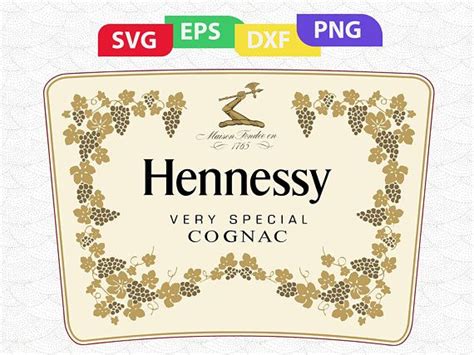 Hennessy svg file ennessy label Hennessy cricut files Hennessy logo hennessy bottle svg hennessy ...