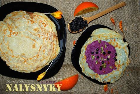 Nalysnyky with Cheese and Blueberries. Налисники з Сиром та Чорницями. | Yummy food, Delicious ...