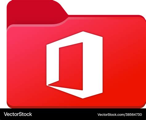 Windows 11 - style - office folder icon Royalty Free Vector