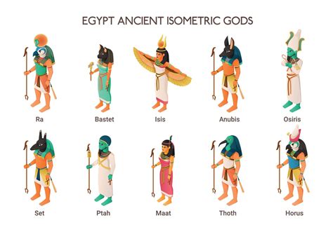 Egypt Ancient Gods Set 6846159 Vector Art at Vecteezy