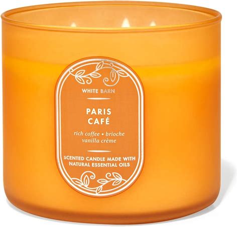 Amazon.com: White Barn Bath & Body Works Paris Cafe 3 Wick Candle 14.5 Ounce Full Size Coffee ...