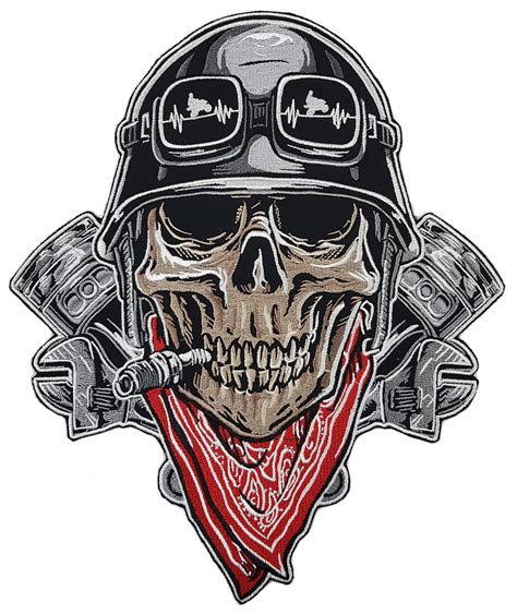 WRENCH SKULL Patch Biker-Patch kaufen Sie einen Patch Nähen | Etsy