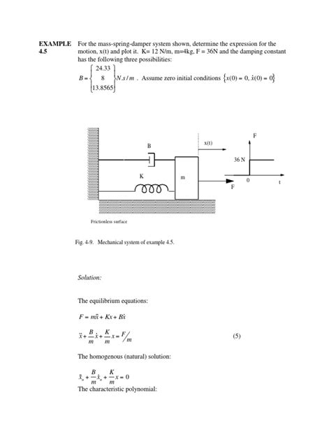 Mass Spring Damper | Equations | Mathematical Analysis