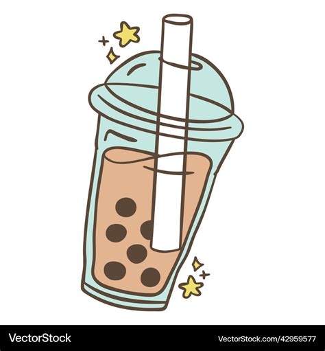 Boba tea high quality Royalty Free Vector Image