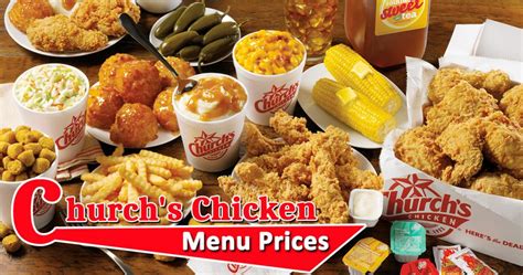 Church's Chicken Menu Prices | Varieties of chicken, Drinks