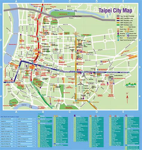 Taipei bus map - Taipei bus route map (Taiwan)