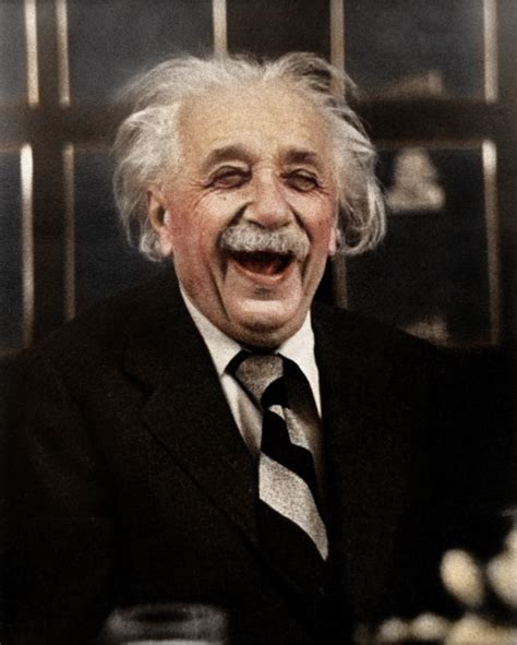 Albert Einstein Laughing During a Dinner | Colorized History | Know ...