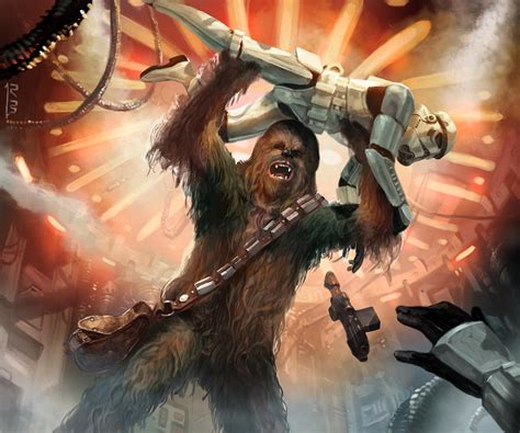 Chewbacca - Star Wars The Card Game Digital Art by Ryan Barger