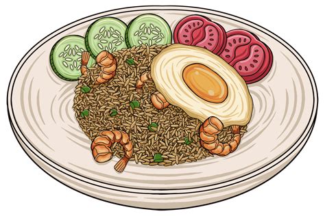 Nasi Goreng from Indonesia in vector illustration 11674048 Vector Art ...