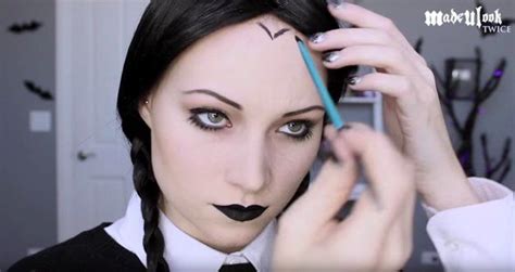 Wednesday Addams | Halloween Makeup Tutorial - Easy & Quick 10 Minute ...